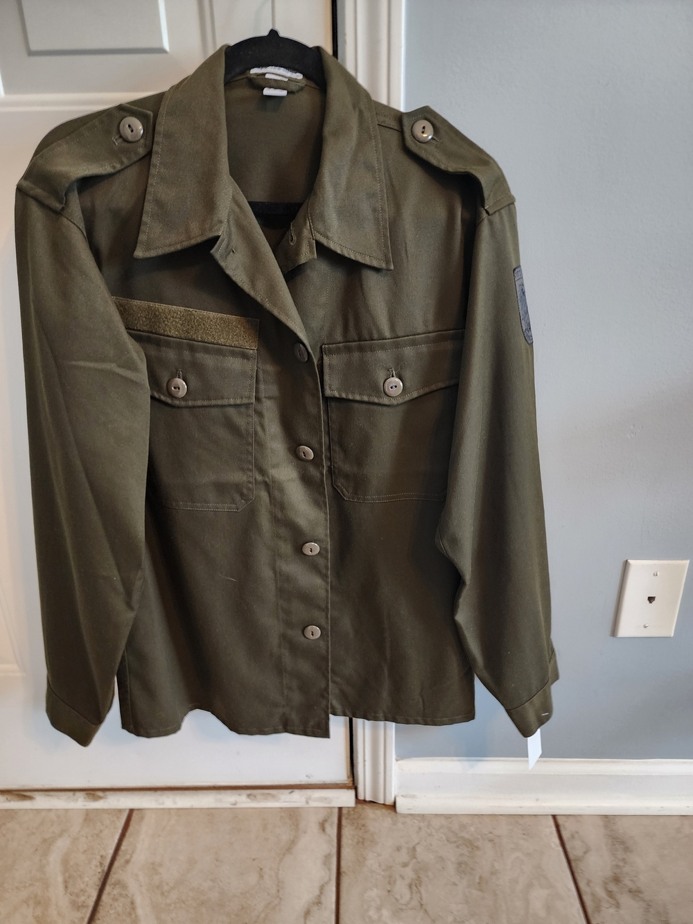 Women's Olive Utility Field Jacket with Epaulets